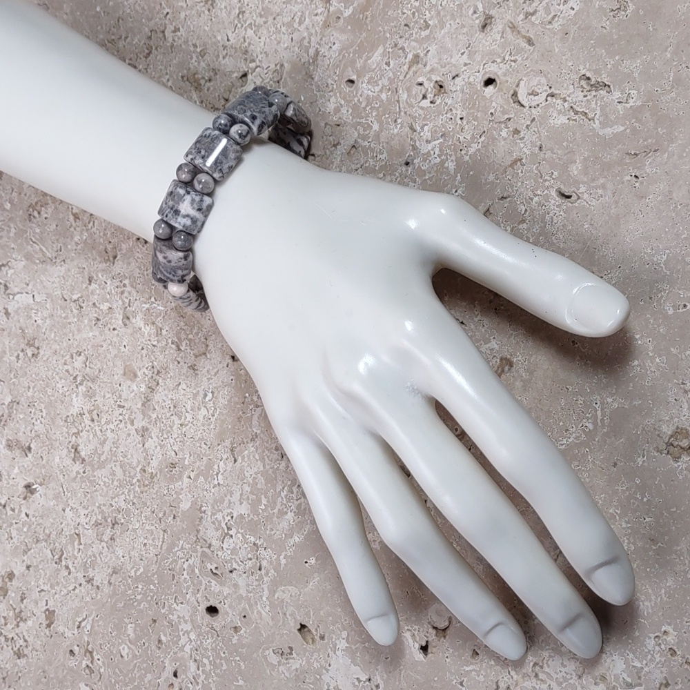 Zebra Jasper Stretch Bracelet